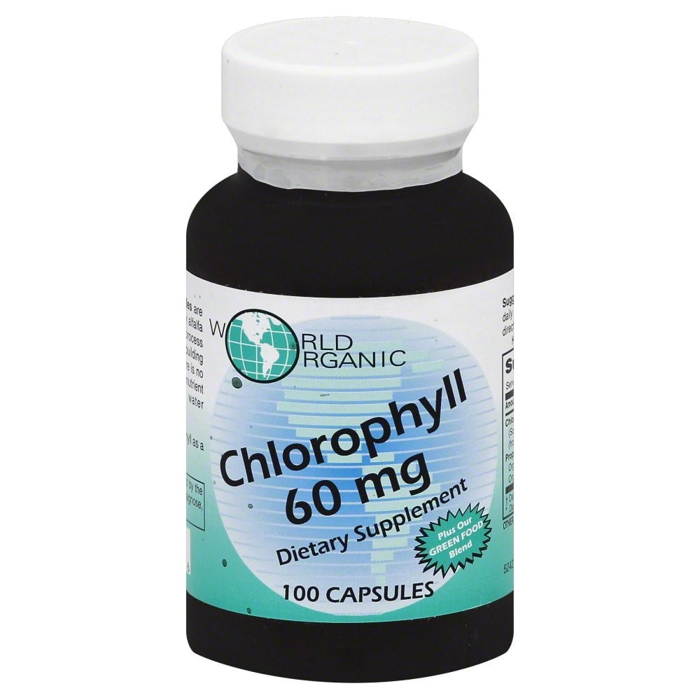 World Organic Chlorophyll 60 Mg, 100 Ct
