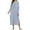Blue_Floral, variant on Avidlove Nightgowns for Women Floral Long Sleeve Henley Sleepshirt Full Length Nightdress Sleepwear with Pockets S-3XL