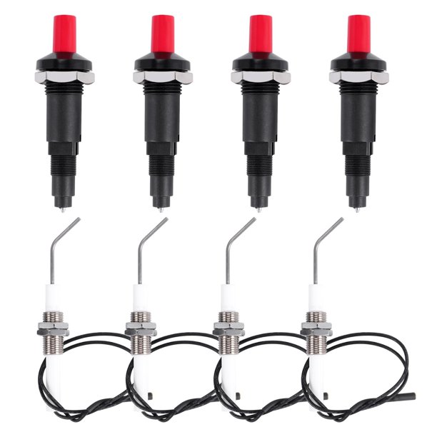 4 Pieces Propane PushType Piezo Igniter Kit with Threaded Ceramic
