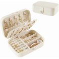 thumbnail image 1 of PU Leather Portable Jewelry Storage Box Stud Earrings, Rings, Necklaces, Bracelets, Birthday Gifts for Mom Friends, 1 of 1