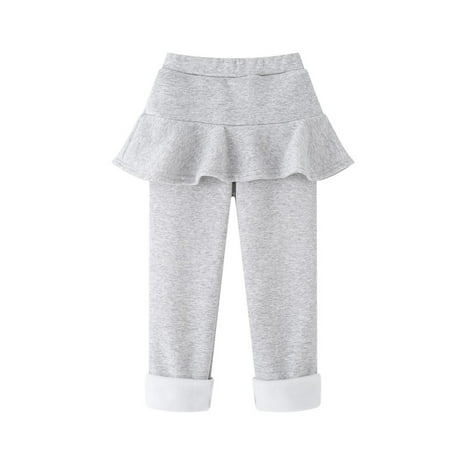 

LOVEBAY Kids Baby Girls Footless Leggings with Ruffle Tutu Skirt Pants Pantskirt 3-11 Years