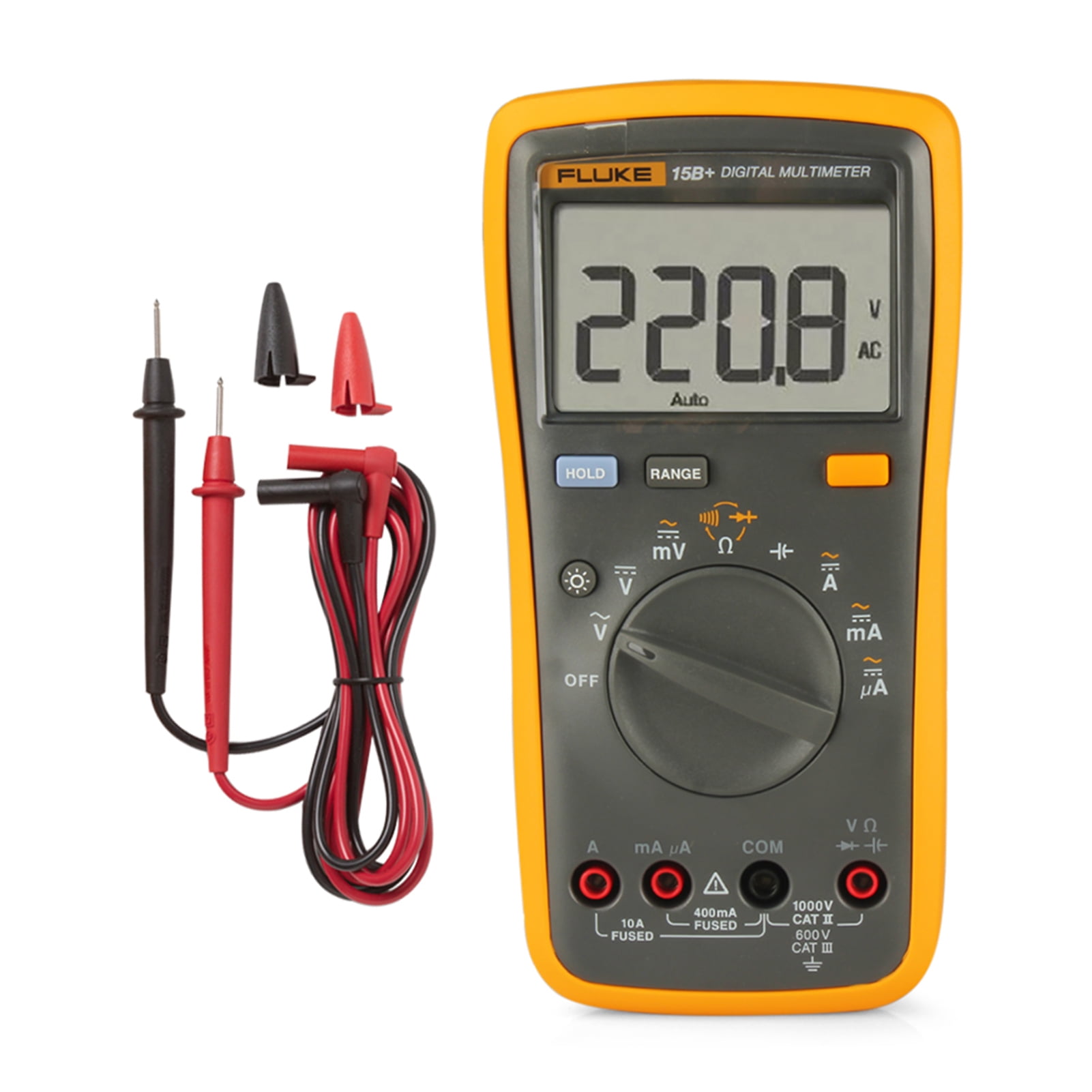 Digital Multimeter Auto Range AC DC Voltmeter Ammeter Temperature Capacitance Hz 