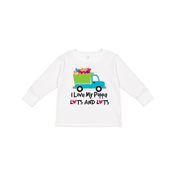 Inktastic I Love My Poppa Boys or Girls Long Sleeve Toddler T-Shirt