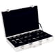 thumbnail image 5 of Estuche para reloj, estuche de transporte, soporte de regalo, caja de reloj de lujo con amortiguación de impactos para hombres, para padres, amigos, 24 cuadrículas, 5 of 10