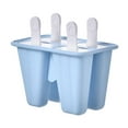 thumbnail image 1 of Rongfmy Homemade DIY Ice Cream Mold 4 6 10 Cells Ice Cube Molds Maker Silicone 4 Cells Blue, 1 of 9