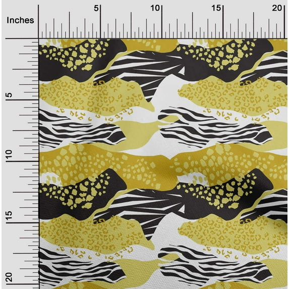 oneOone Cotton Jersey Yellow Fabric Skins Animal Diy Clothing Quilting Fabric Print Fabric By Yard 58 Inch Wide