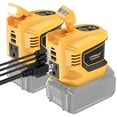 thumbnail image 1 of LIVOWALNY 2 Packs Power Inverter Compatible with Dewalt 20V Battery, 200W Inverter 20V to 110V-120V, Portable Adapter Charger Adapter Power Supply wit, 1 of 7
