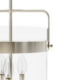 thumbnail image 4 of Hunter - Karloff 3-light Brushed Nickel, Medium Size Pendant Light, Dimmable, Casual Style, Urn Shaped, for Bedrooms, Dining, Living Rooms - 19830, 4 of 7