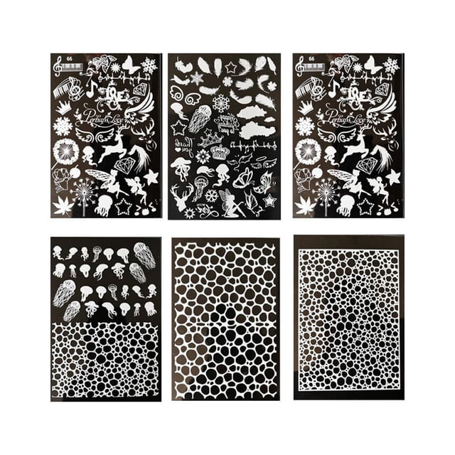 MasteelfCA 6 Sheets White Epoxy Material Filler Ocean Pastes Water Ripple Stickers Diy Epoxy Decals Diy Handmade Craft Accessories