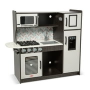 Melissa & Doug Chef's Wooden Pretend Play Kitchen for Kids With Ice Cube Dispenser  Charcoal Gray - FSC Certified
