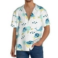 thumbnail image 1 of Fotbe Sea Turtle Camisa Estampada de Manga Corta para Hombre, Casual de Verano, Estilo Playero, Sin Arrugas-X-Large, 1 of 5