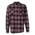 thumbnail image 1 of Burnside Camisa de franela de manga larga teñida en hilo para hombre, ROJO, M Burnside 8210, 1 of 1