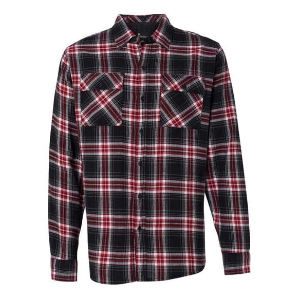 Burnside Camisa de franela de manga larga teñida en hilo para hombre, ROJO, M Burnside 8210