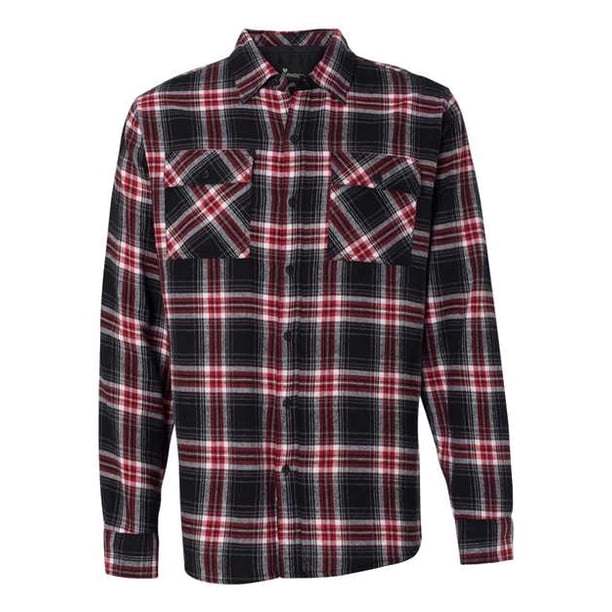 Burnside Camisa de franela de manga larga teñida en hilo para hombre, ROJO, M Burnside 8210