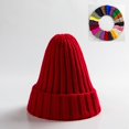 thumbnail image 1 of Gorro de lana de otoño e invierno japonés y coreano, gorro rizado, gorro de invierno, gorro cálido de punto con rayas y puntiagudo, 1 of 6