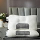 thumbnail image 5 of Almohada alternativa de plumas de grado hotelero - Almohada suave y de soporte para dormir de espalda, de lado o boca abajo, 48x74cm, blanca, 5 of 9
