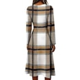 thumbnail image 5 of Summer Dresses for Women Long Sleeve V Neck Wrap Crossover Wedding Dresses Casual Vacation Dress Trendy Lightweight Breathable Dress, 5 of 6