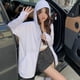 thumbnail image 5 of Chaquetas de protección solar Rimocy para mujer (2023), nuevas, de secado rápido, transpirables, para yoga, para mujer, de color liso, holgadas y con protección solar., 5 of 6
