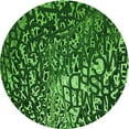 thumbnail image 1 of Ahgly Company Machine Washable Indoor Round Transitional Deep Emerald Green Area Rugs, 6' Round, 1 of 7