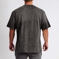 thumbnail image 7 of XIAONU Oversized T Shirt for Men Short Sleeve Notch Neck Casual Tee Breathable Relaxed Daily Wear Weekend Vacation T Shirts, 7 of 7