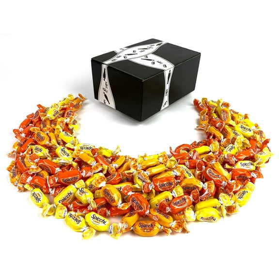 Fida (Formerly Perugina) Sorrento (Spicchi) Premium Hard Candies - Irresistible 2 Lb Bag in a Blacktie Box