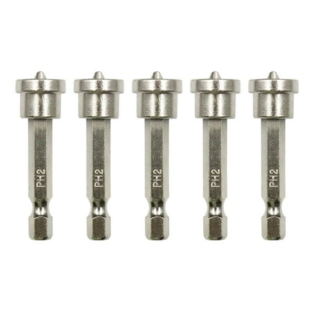 

Jmntiy 5Pcs Magnetic Positioning Screwdriver Bits Gypsum Board Phillips Screw Positioning Bit 5A PH2 Clearance