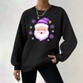 thumbnail image 5 of Women's Fashion Loose Casual Christmas Printed Round Neck Long Sleeve Hoodless Sweatshirt, 5 of 6