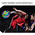thumbnail image 2 of Outdoor Sport Multicolor Reflective Basketball No.7 Save The Earth Pu Rubber Toys For Adult Gift, 2 of 11