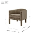 thumbnail image 4 of New Pacific Direct Jennifer Fabric Accent Arm Chair in Pasadena Taupe, 4 of 12