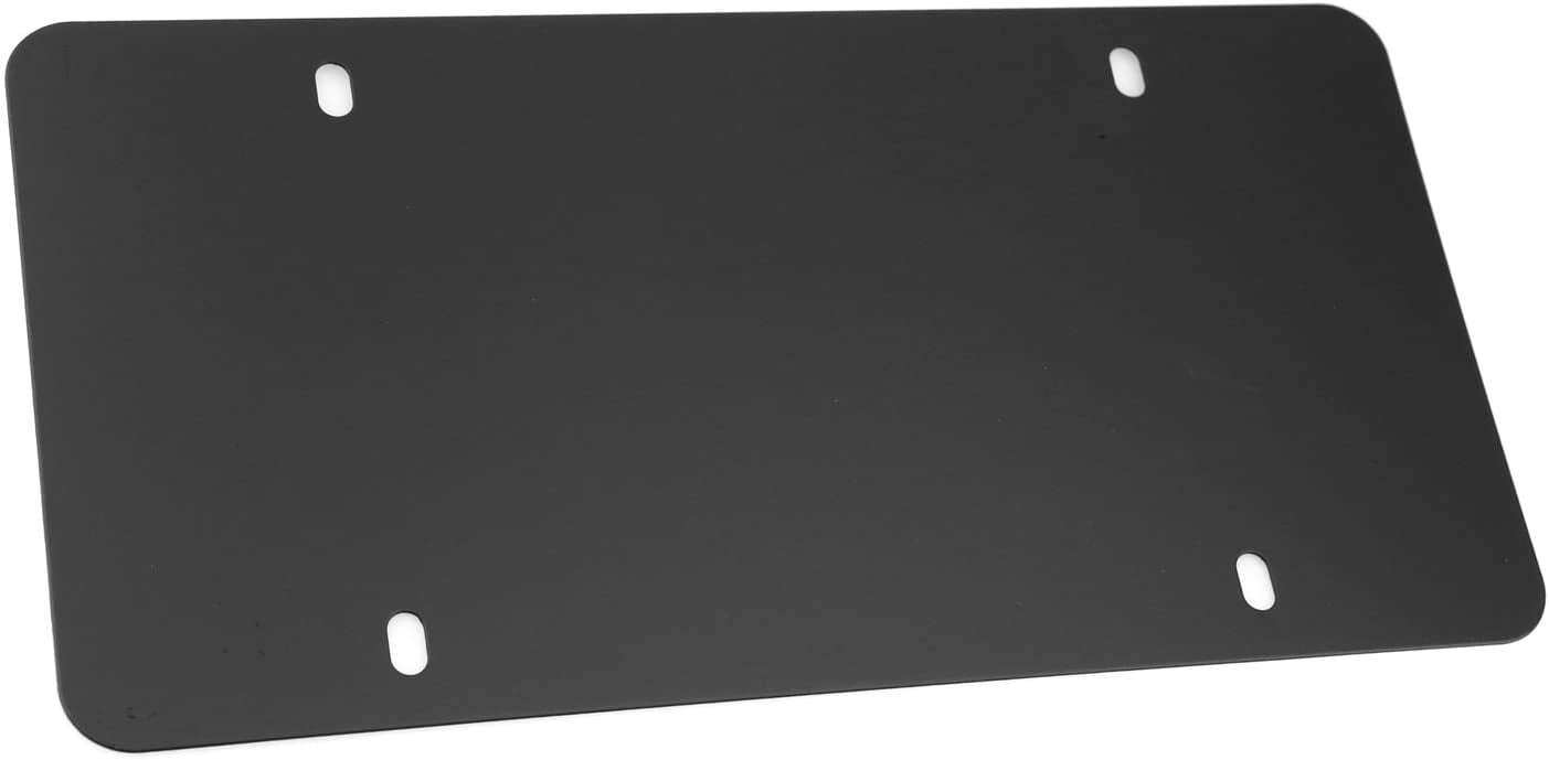 LFPartS Stainless Steel Backing Reinforce Plate for License Plate (12"x6", Black)