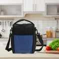 thumbnail image 3 of Unique Bargains 1 Pc Portable Thickened Lunch Bag Blue Black, 3 of 5