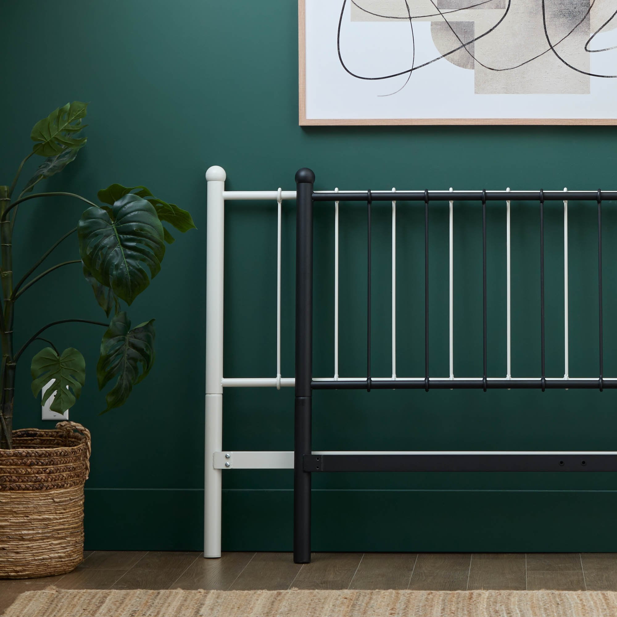 Rest Haven Lancaster Metal Twin Platform Bed, White