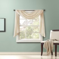 Gracie Mills Gayle Lightweight Crushed Sheer Window Scarf - GRACE-9599