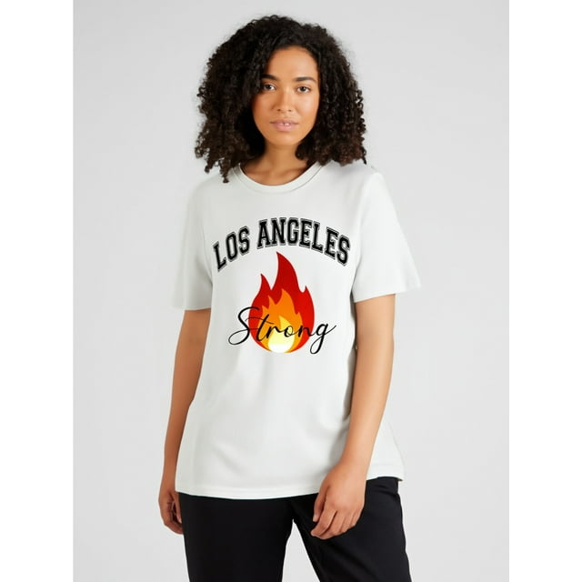 Ms. Gwen'S Casual Short-Sleeve T-Shirt - Round Neck - Letter Print - Machine Washable - a Perfect Choice for Summer