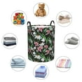thumbnail image 4 of Balery Lilies Flowers Cesta de ropa redonda con asas, impermeable, independiente, para ropa, juguetes, dormitorio y familia-Small, 4 of 6