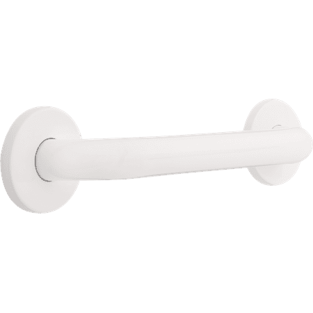 1-1/4 in. x 12 in. Concealed Screw Grab Bar in White