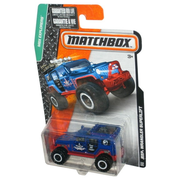 Matchbox MBX Explorers (2015) Blue Jeep Wrangler Superlift Toy Car 119/125