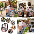 thumbnail image 5 of Kuiaobaty Donuts Print Clear Backpack Set for Girls Strawberry Print Backpack and Lunch Bag Set with Bottler Holder See Through PVC Bookbag and Pencil Case for School, 5 of 5