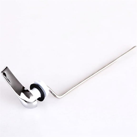 Universal Toilet Handle Tank Flush Lever Replacement - Front Mount, Chrome Finish with Stainless Steel Flapper Chains