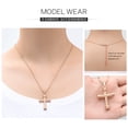 thumbnail image 5 of Rope Winding Cross Cremation Ashes Urn Pendant Necklace Memorial Keepsake Jewelry Lord’s Prayer Cross Ashes Necklaces, 5 of 6