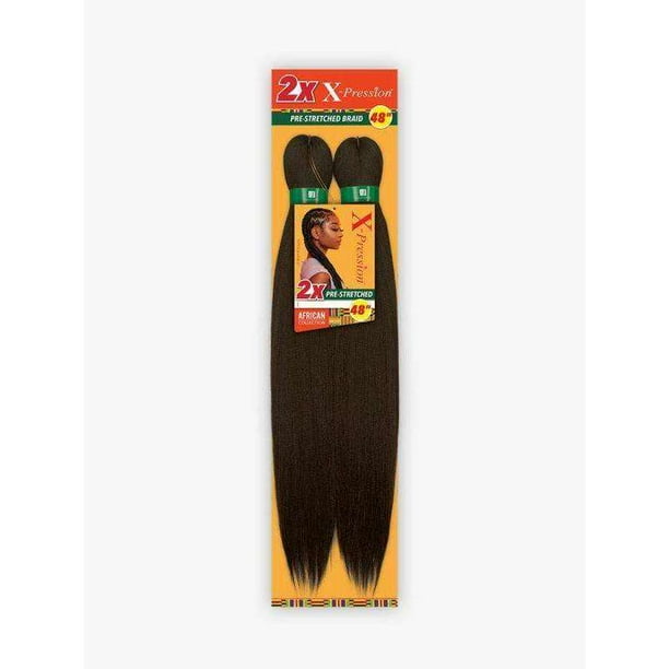 2X XPression PreStretched Braiding Hair 48″ 2X XPression PreStretched Braiding Hair 48″