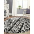 thumbnail image 5 of Unique Loom Portland Collection Area Rug - Orford (5' x 8' Oval Black and White/Black), 5 of 10