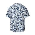 thumbnail image 2 of Xecao offers the Seaside Primary Color for Men's Casual Short-sleeved Shirt, a button-up collared shirt with a pocket, perfect for beach vacations and yacht travel in the 4X-Large size., 2 of 7