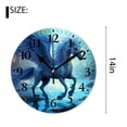 thumbnail image 2 of 14 Inch Wall Clock Battery Operated Silent Clock Decorative for Office, Kitchen, Outdoor, Living Room，Unicorn with Wings Elegant, 2 of 4