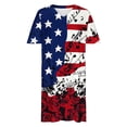 thumbnail image 4 of Erwazi Summer Plus Size Dresses for Women 4th Of July Printed Crew Neck Sleeveless Ankle Length Dress Celebrations Outdoor Parties Activities Casual Dresses, 4 of 8
