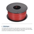 thumbnail image 3 of Uxcell 24AWG Stranded Wire Hookup 30M/100ft Red, Electrical Wire UL1007 Spool, 3 of 6