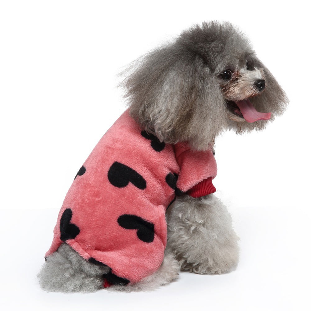 BurBurly Pet Classic Jumpsuit New Pet Four-Legged Pajamas Warm Coat Autumn and Winter Keep Warm Cat Dog Outdoor Pullover for Small Dogs Puppy Schnauzer Teddy Poodle Chihuahua