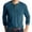 Indigo Blue, variant on YODETEY George Men’s Long Sleeve Henley T-Shirt with Pocket, Lightweight Fited Casual Tops for Mens ,Big and Tall Lake Green,Size S