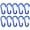 Blue, variant on Carabiner Clips Mini Aluminum Alloy S-Shaped Keychain Carabiners Accessory D Rings for Camping Hiking Fishing Backpacking Everyday Use - Red, 5 Pack (Not for Climbing, 3.94 in / 10 cm)