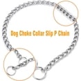 thumbnail image 6 of Chain Dog Training Choke Collar,Adjustable Stainless Steel Chain Slip Collar,Dog Training Collar Chain Slider Collar Resistant Metal Chain,Suitable For Small Medium And Large Dogs, 6 of 6